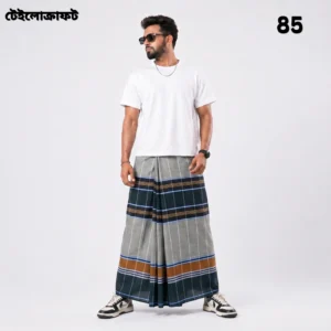 Tailocraft Men’s Pure Cotton Deep Lungi 5.5 Hand- 85
