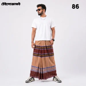 Tailocraft Men’s Pure Cotton Deep Lungi 5.5 Hand- 86