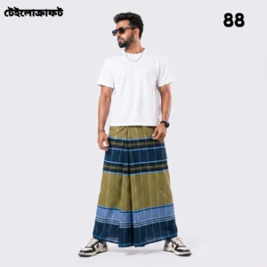 Tailocraft Men’s Pure Cotton Deep Lungi 5.5 Hand- 88