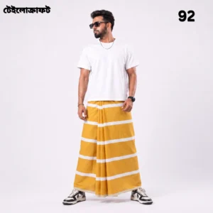 Tailocraft Men’s Pure Cotton Light Lungi 5.5 Hand-92
