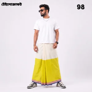 Tailocraft Men’s Pure Cotton Light Lungi 5.5 Hand-98