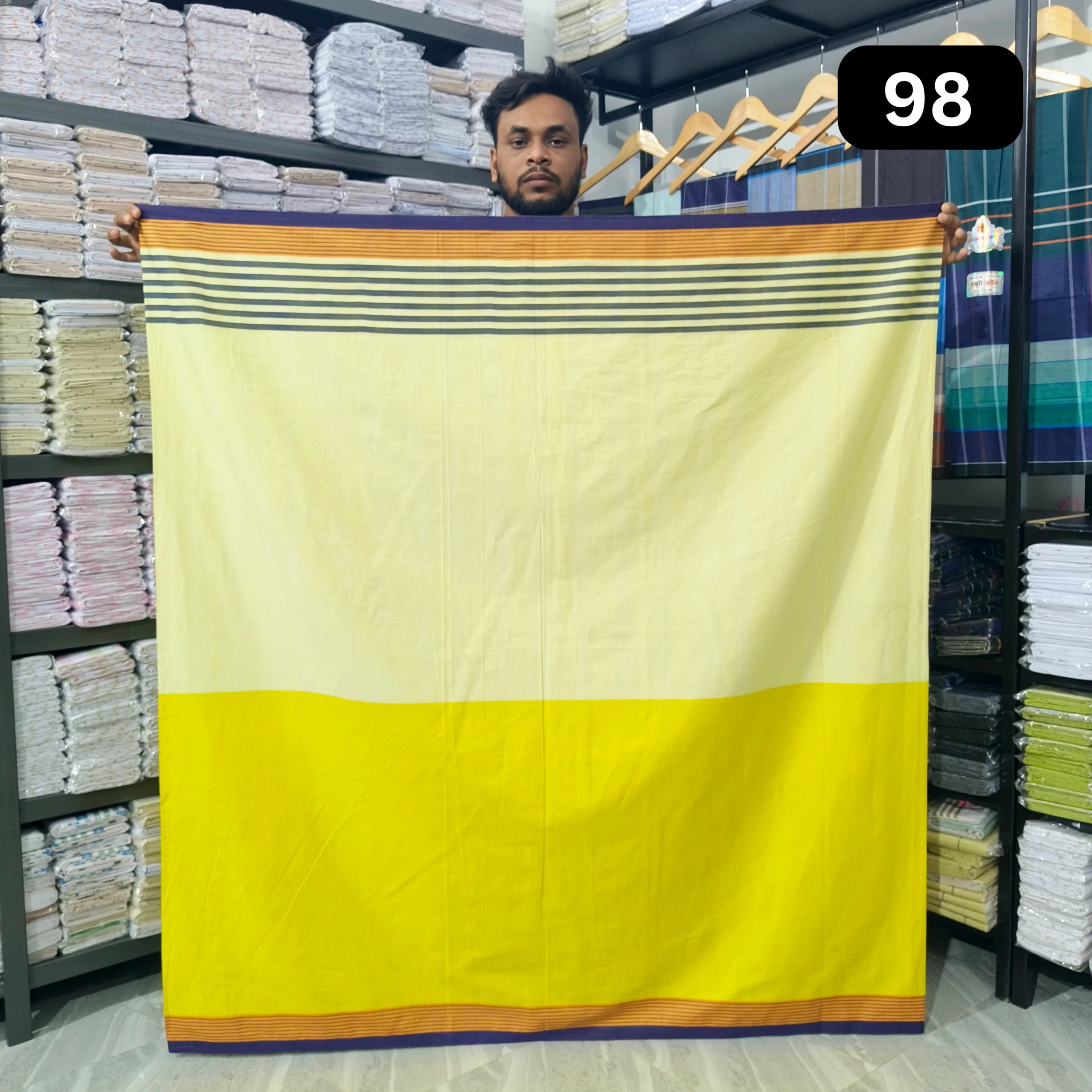 Tailocraft Men’s Pure Cotton Light Lungi 5.5 Hand-98 - Image 2