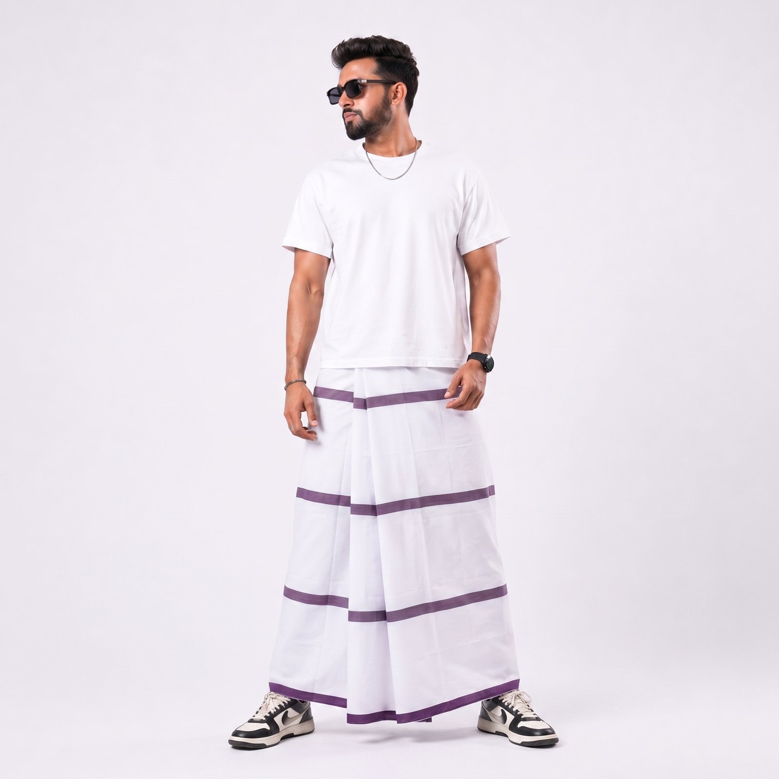 Tailocraft Men’s Pure Cotton Light Lungi 5.5 Hand-231