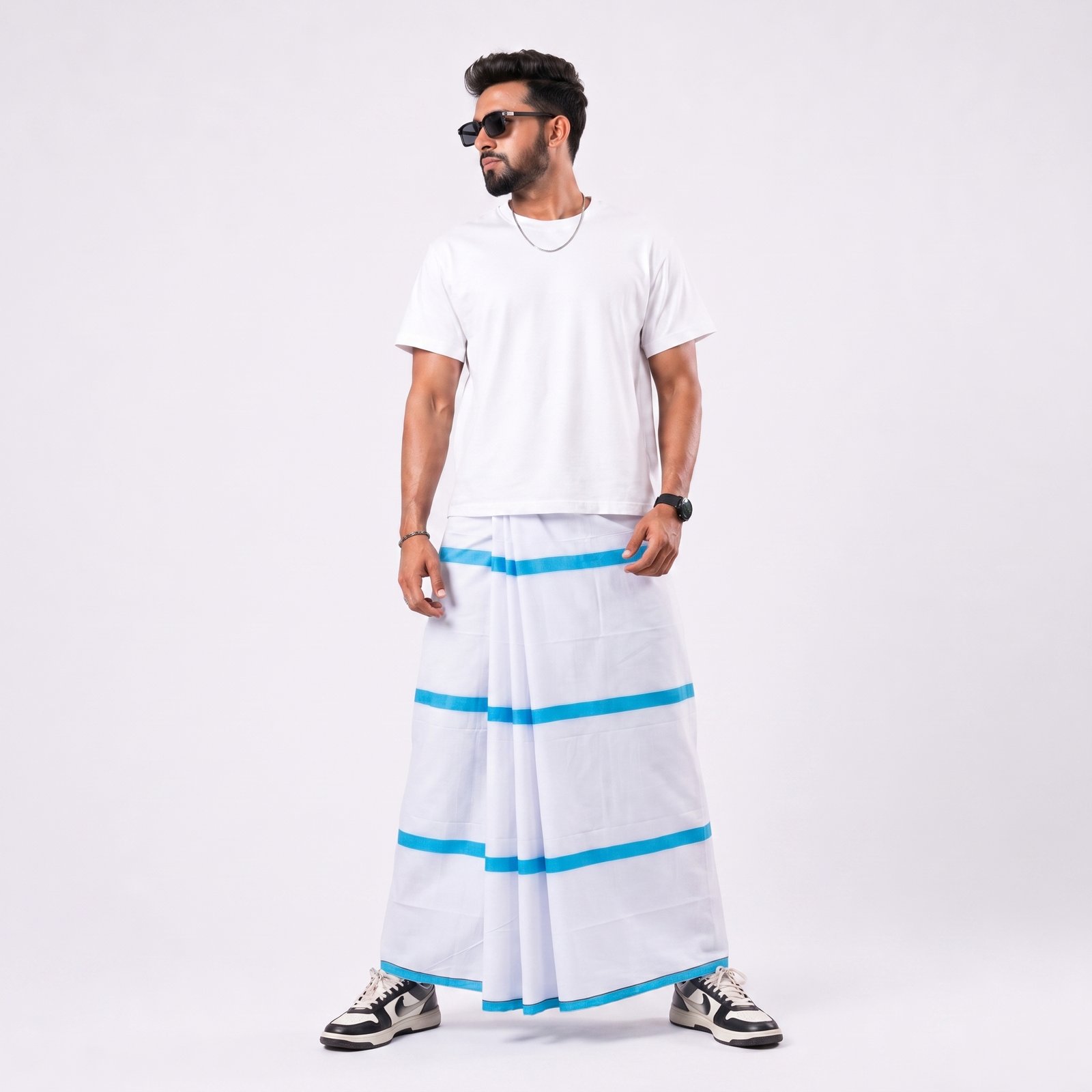 Tailocraft Men’s Pure Cotton Light Lungi 5.5 Hand-235