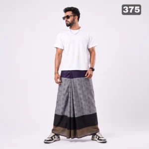 Tailocraft Men’s Pure Cotton Karukaj Lungi 5.5 Hand-375