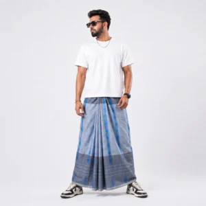 Tailocraft Men’s Pure Cotton Karukaj Lungi 5.5 Hand-422