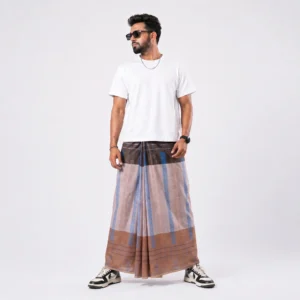 Tailocraft Men’s Pure Cotton Karukaj Lungi 5.5 Hand-423