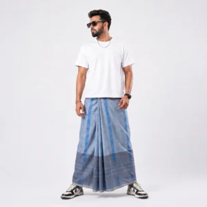 Tailocraft Men’s Pure Cotton Karukaj Lungi 5.5 Hand-425