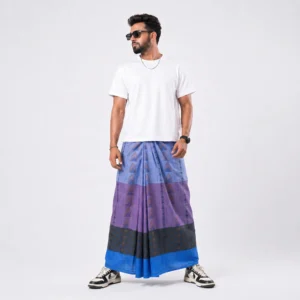 Tailocraft Men’s Pure Cotton Karukaj Lungi 5.5 Hand-419