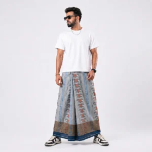 Tailocraft Men’s Pure Cotton Karukaj Lungi 5.5 Hand-417