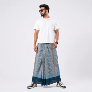 Tailocraft Men’s Pure Cotton Karukaj Lungi 5.5 Hand-416