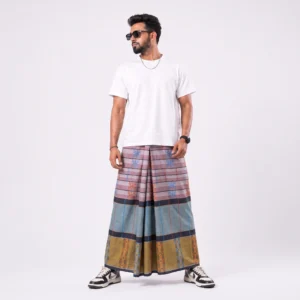 Tailocraft Men’s Pure Cotton Karukaj Lungi 5.5 Hand-413