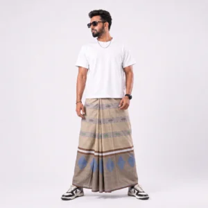 Tailocraft Men’s Pure Cotton Karukaj Lungi 5.5 Hand-412