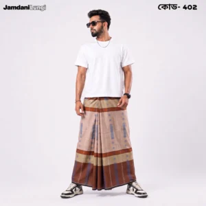 Tailocraft Men’s Pure Cotton Karukaj Lungi 5.5 Hand-402
