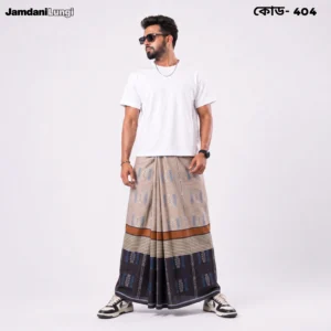 Tailocraft Men’s Pure Cotton Karukaj Lungi 5.5 Hand-404