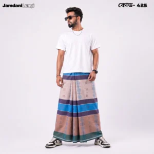 Tailocraft Men’s Pure Cotton Karukaj Lungi 5.5 Hand-425