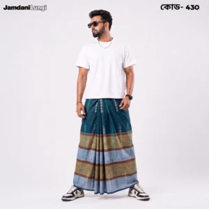 Tailocraft Men’s Pure Cotton Karukaj Lungi 5.5 Hand-430