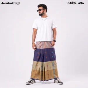 Tailocraft Men’s Pure Cotton Karukaj Lungi 5.5 Hand-434