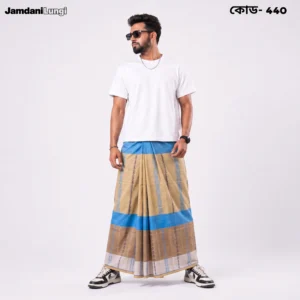 Tailocraft Men’s Pure Cotton Karukaj Lungi 5.5 Hand-440