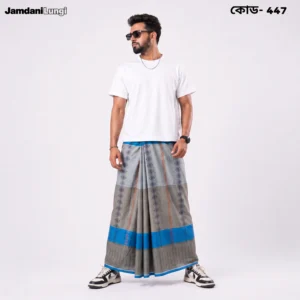 Tailocraft Menâs Pure Cotton Karukaj Lungi 5.5 Hand-447